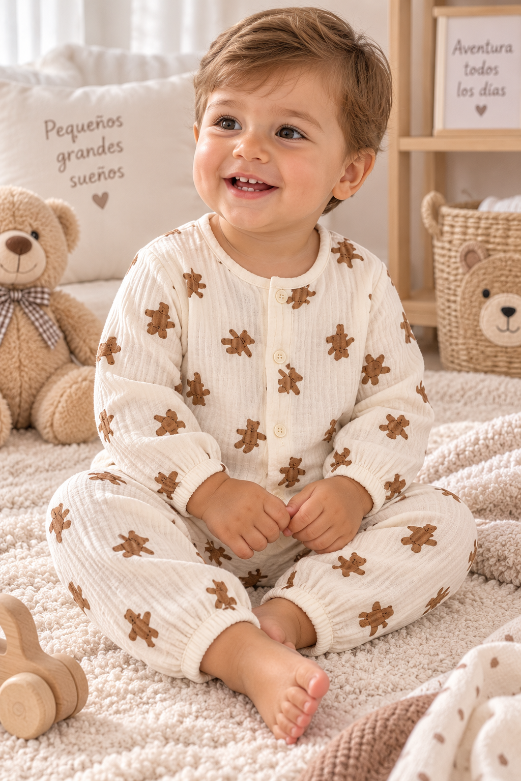 Pijama Infantil de Algodón con Estampados – Suave y Cómodo