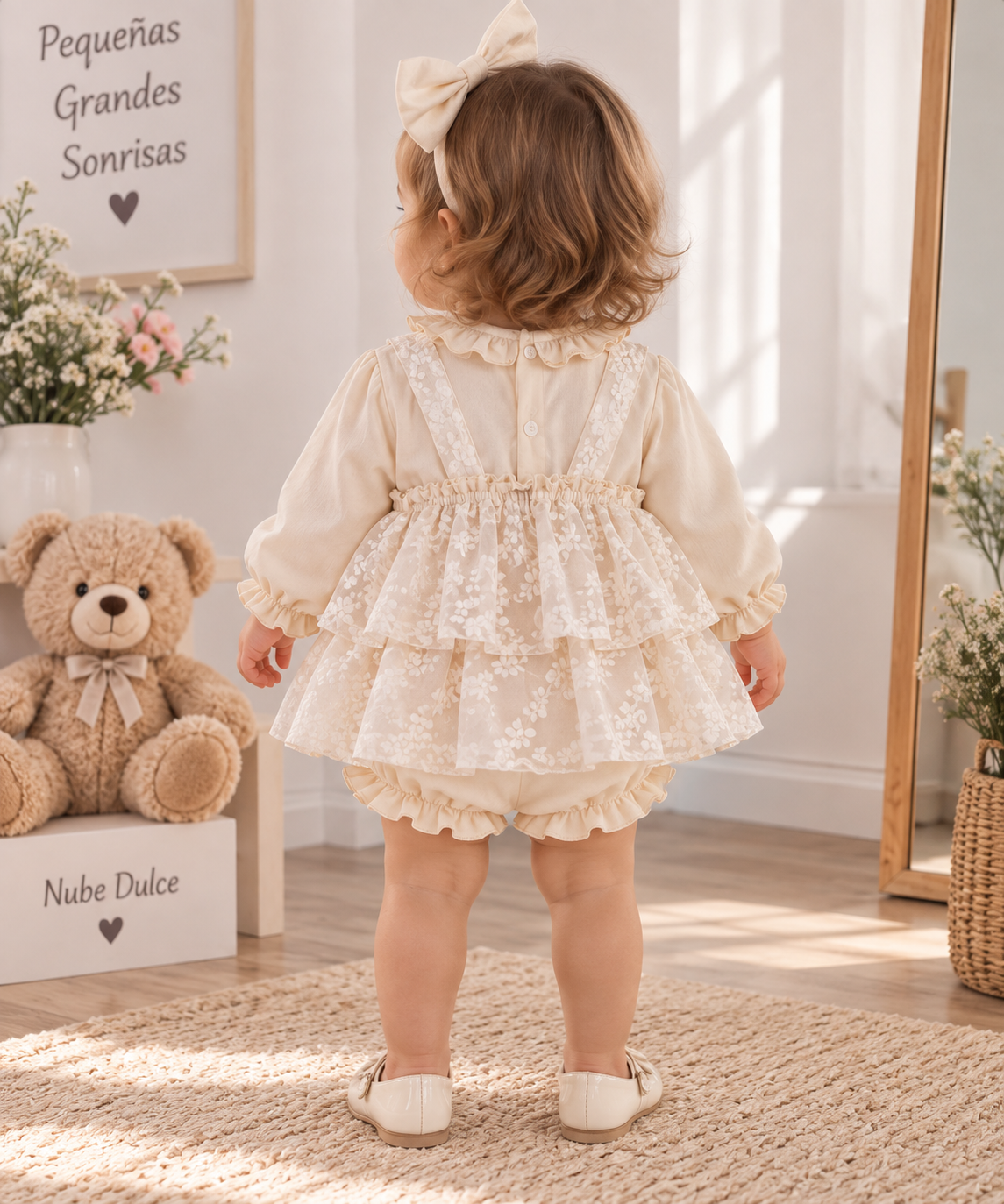 ✨ Vestido Princesa para Bebé 👑🤎