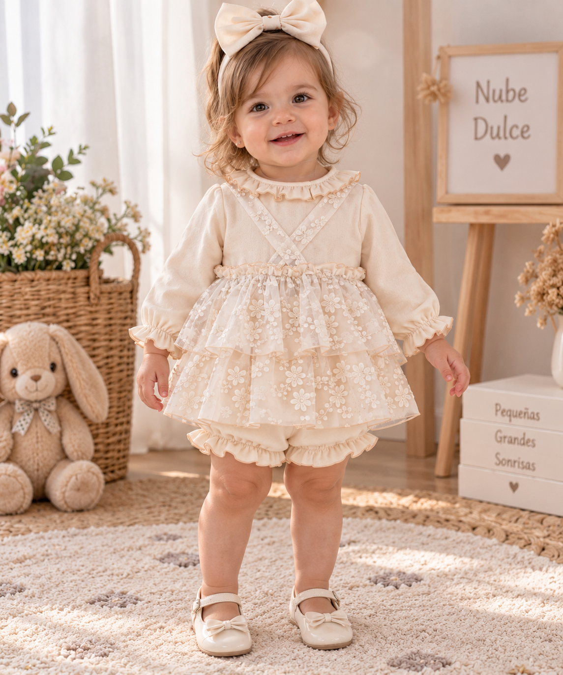 ✨ Vestido Princesa para Bebé 👑🤎