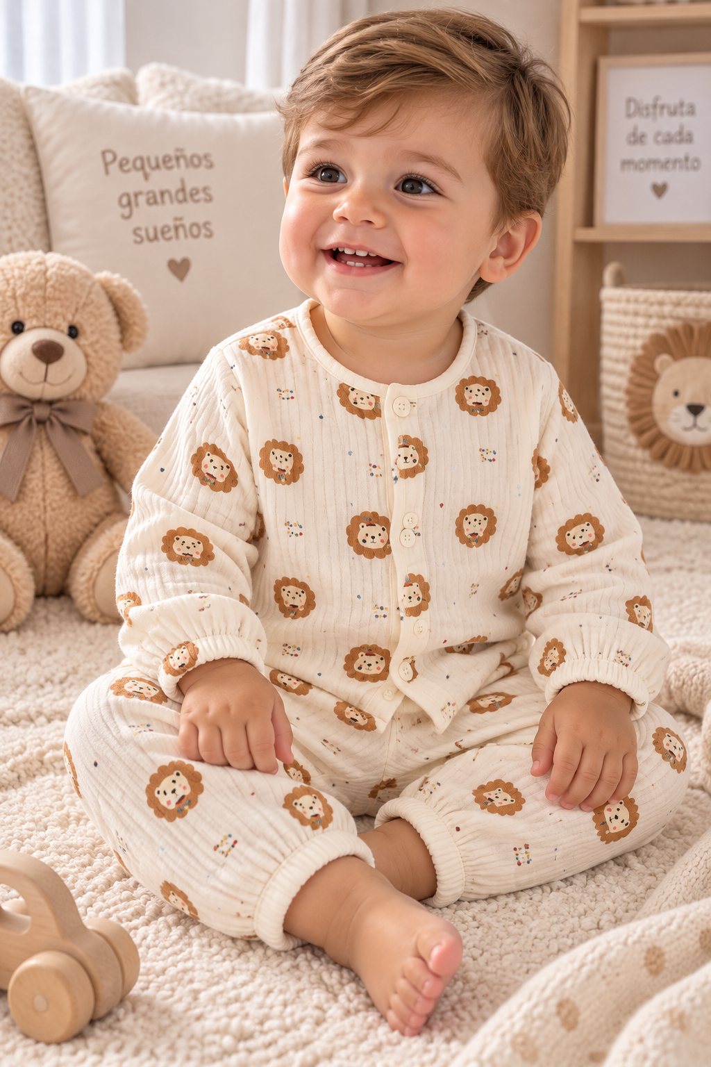 Pijama Infantil de Algodón con Estampados – Suave y Cómodo