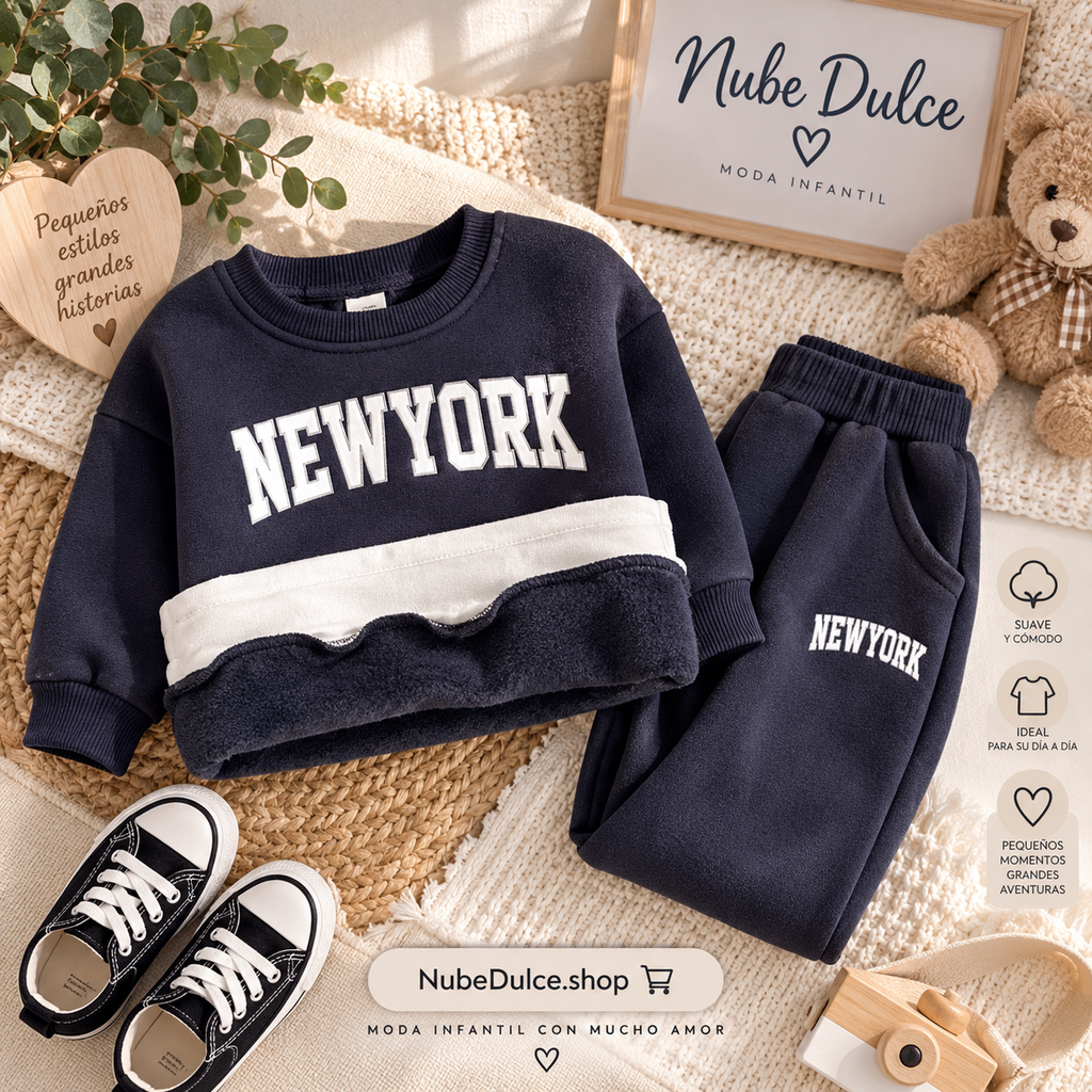 Conjunto Infantil NEW YORK – Sudadera + Jogger