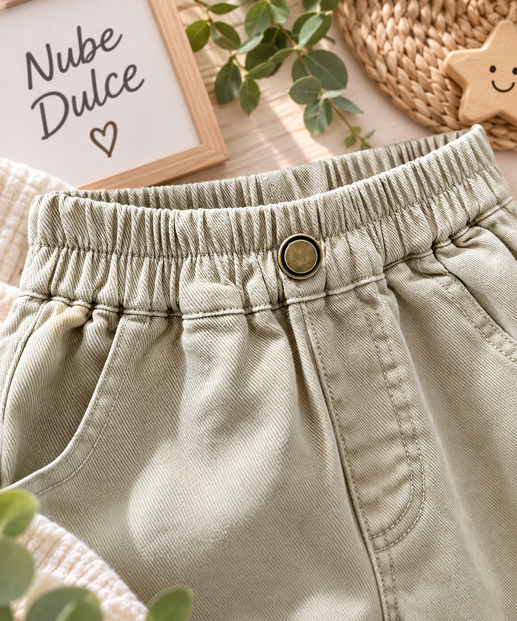 pantalón Infantil Casual con Cintura Elástica