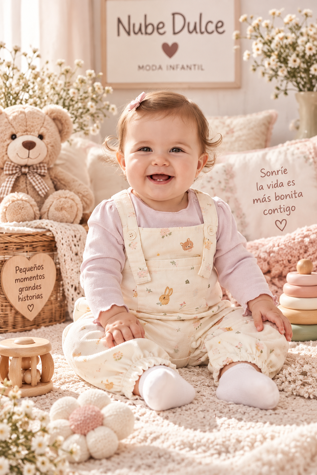 Conjunto de Pana para Bebé Niña 🌸🤎