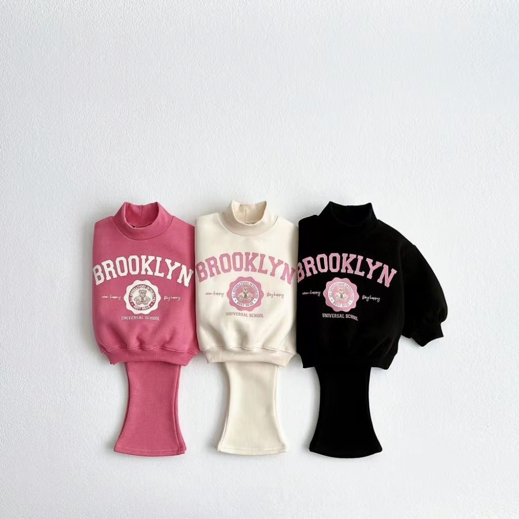 Conjunto Bebé Brooklyn de 2 Piezas – Sudadera y Pantalón de Felpa