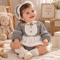 Ranita de Cuadros Vichy para Bebé con Vestido y Accesorios