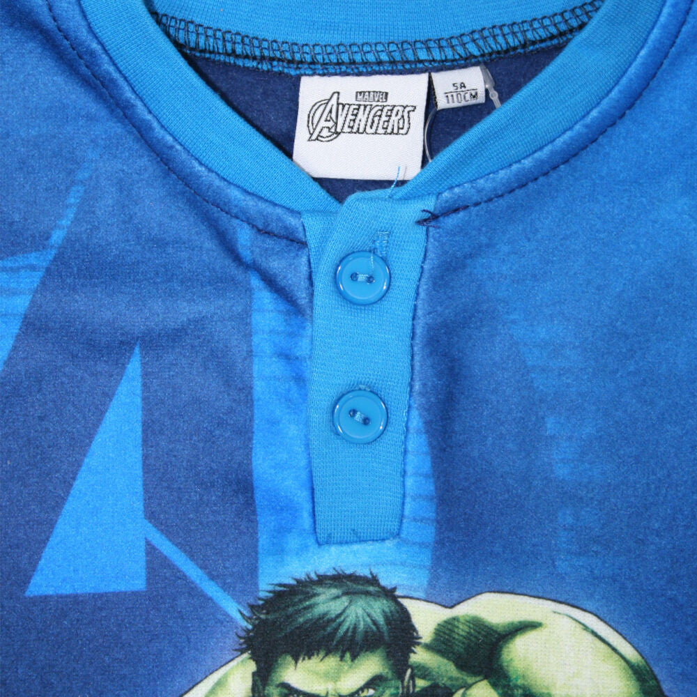 Pijama de invierno Infantil Avengers - Azul Merino/Talla 98