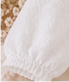 Pelele Vestido de Encaje Blanco con Volantes y Braguita | Nube Dulce
