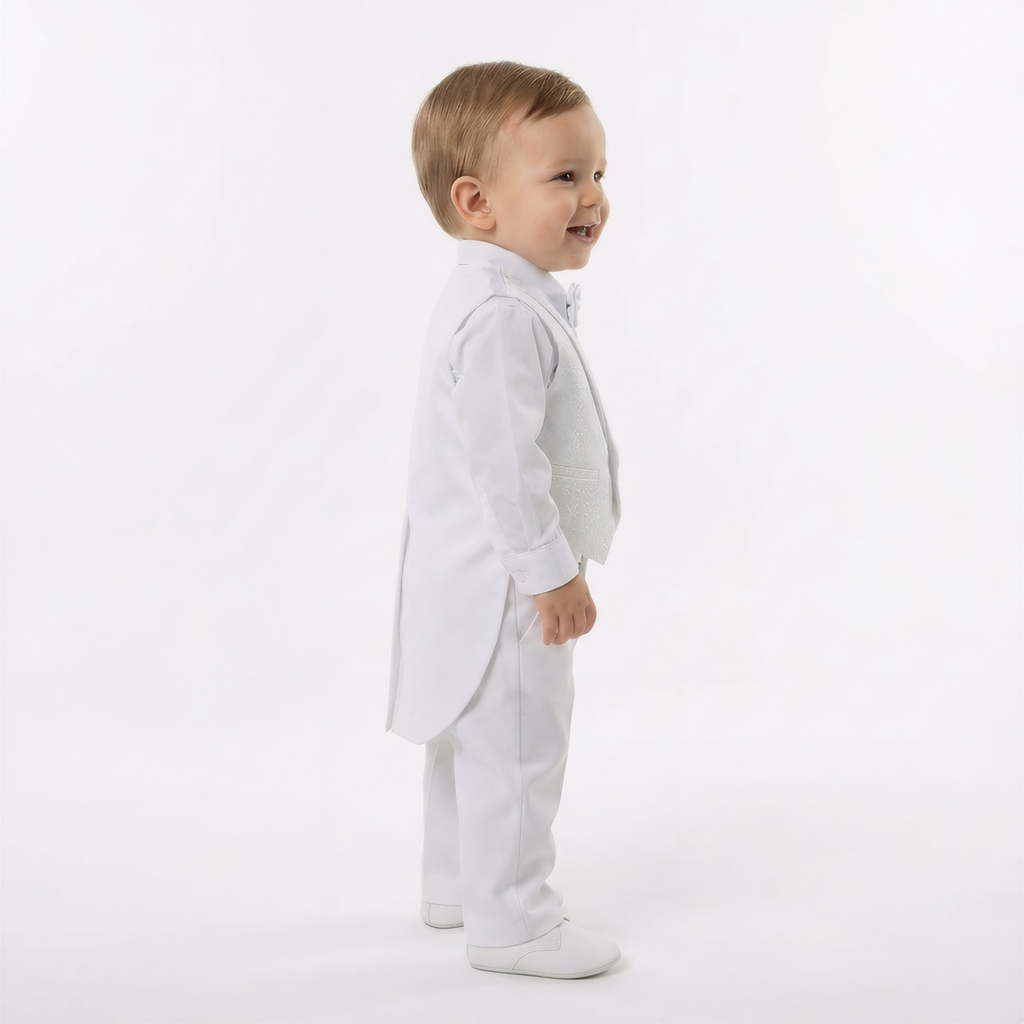 Archie pingüino traje blanco niño