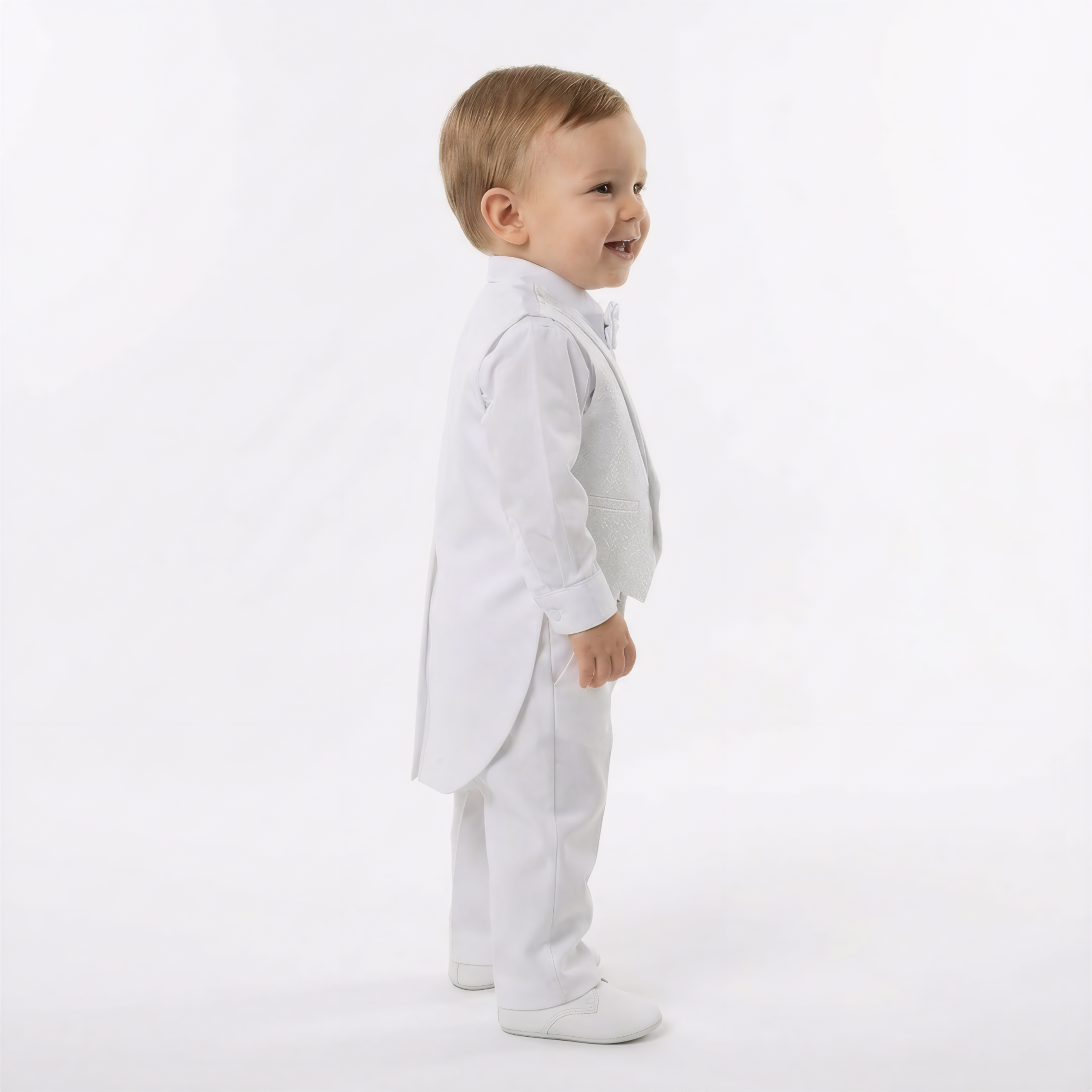 Archie pingüino traje blanco niño
