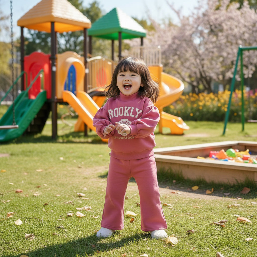 Conjunto Bebé Brooklyn de 2 Piezas – Sudadera y Pantalón de Felpa