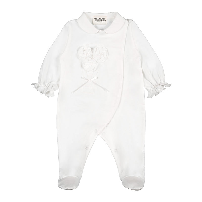 Pijama apertura cruzada blanco