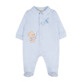 Pijama con broche de clip azul