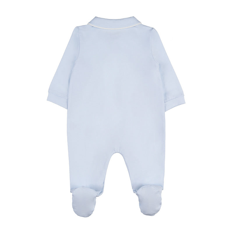 Pijama con broche de clip azul