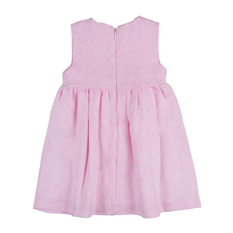 Vestido en lino rosa