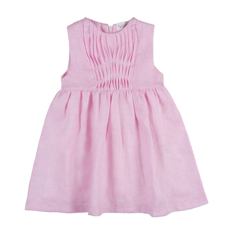 Vestido en lino rosa