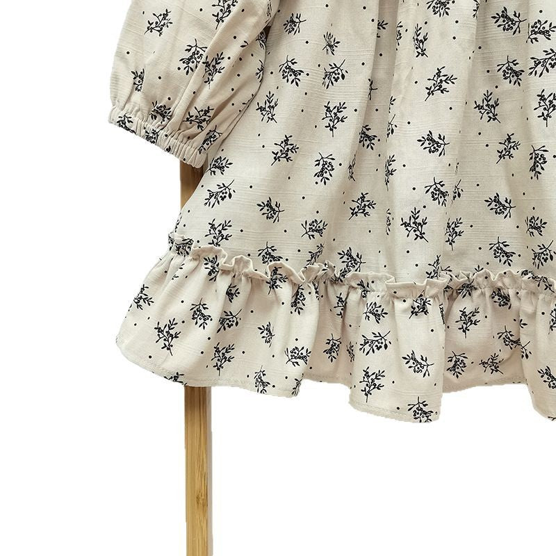 Vestido Floral de Manga Larga para Bebé 🌸