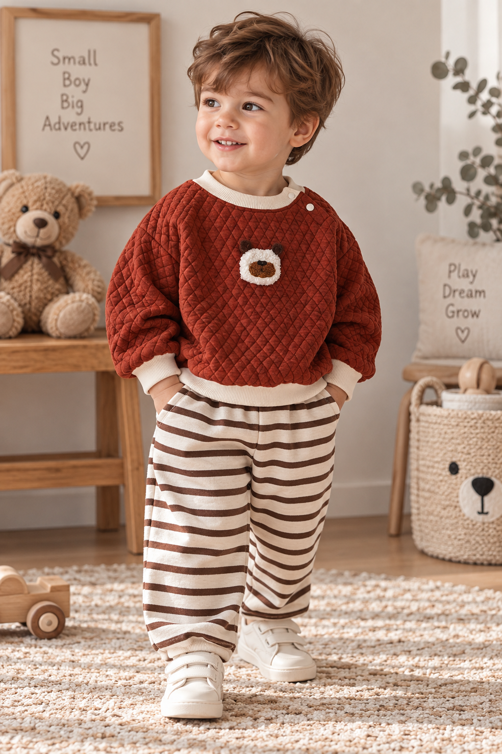 Conjunto Osito Cozy para Bebé Niño – Sudadera y Pantalón