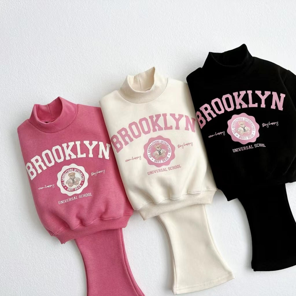 Conjunto Bebé Brooklyn de 2 Piezas – Sudadera y Pantalón de Felpa