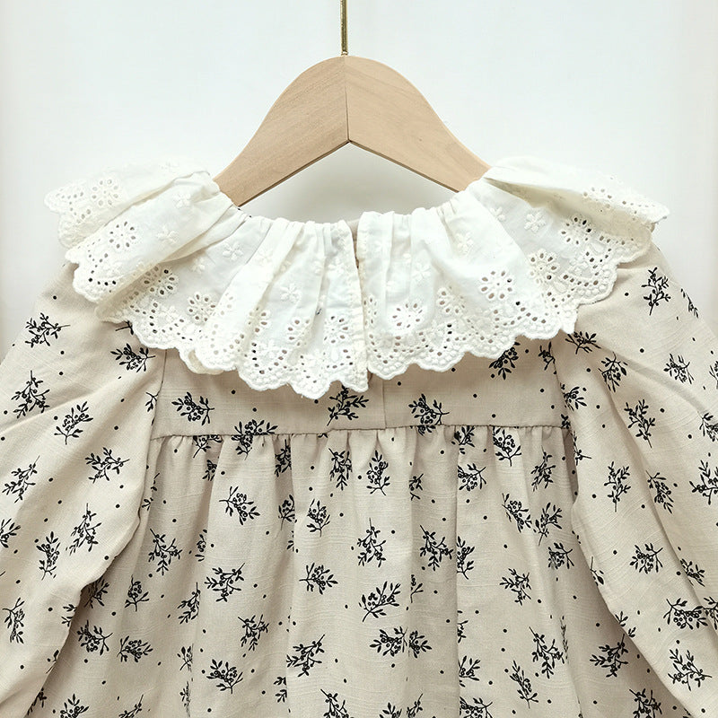 Vestido Floral de Manga Larga para Bebé 🌸