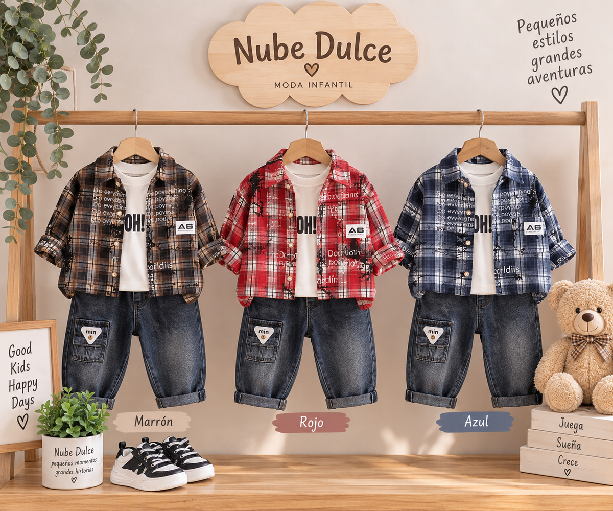Conjunto de 3 Piezas de Cuadros para Niño 👦💙