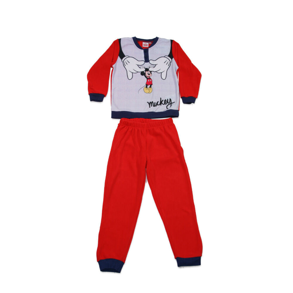 Pijama de Invierno Infantil Mickey Mouse - Rojo/Talla 128