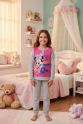 Pijama de Invierno Infantil Minnie Mouse - Gris y Rosa/Talla 140cm