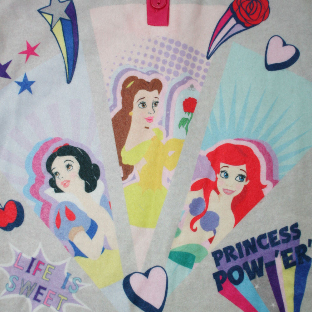 Pijama de Invierno Infantil Disney Princesas- Gris y Rosa / talla 110cm