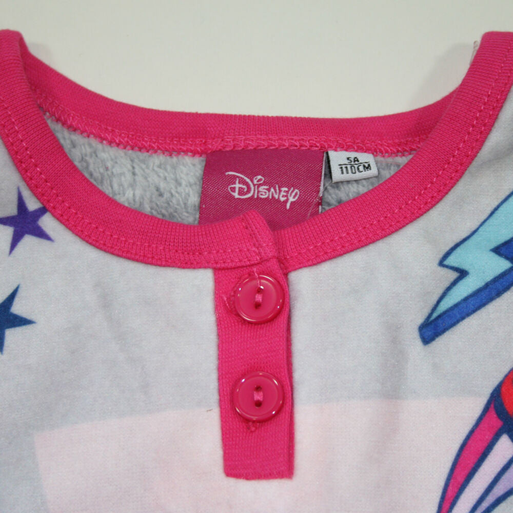 Pijama de Invierno Infantil Disney Princesas- Gris y Rosa / talla 110cm