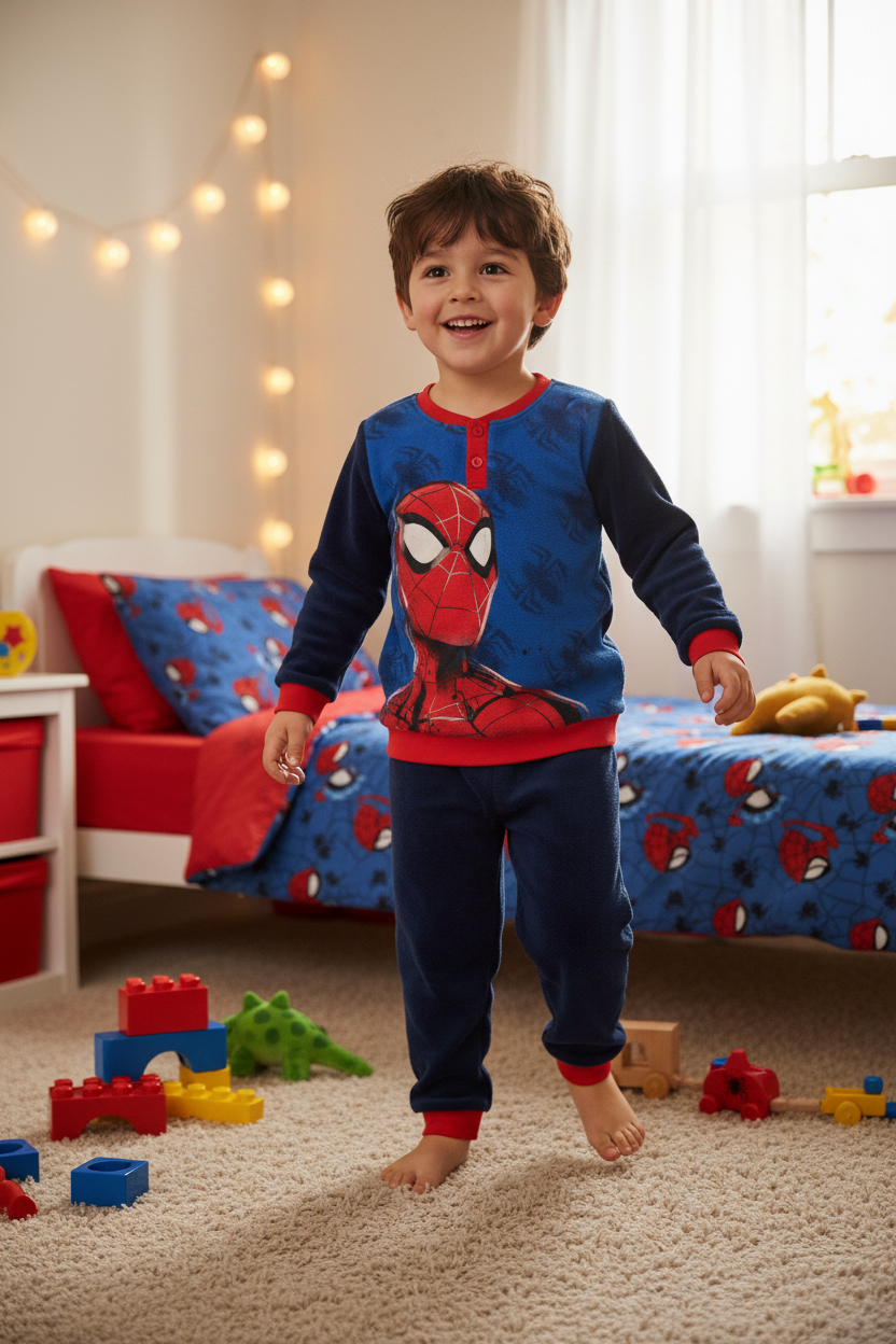 Pijama de InviernoInfantil Spiderman - Azul Marino/ Talla 106cm